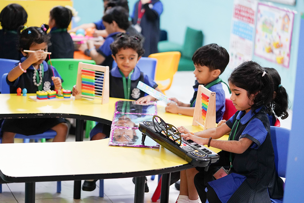 Child playing with sand